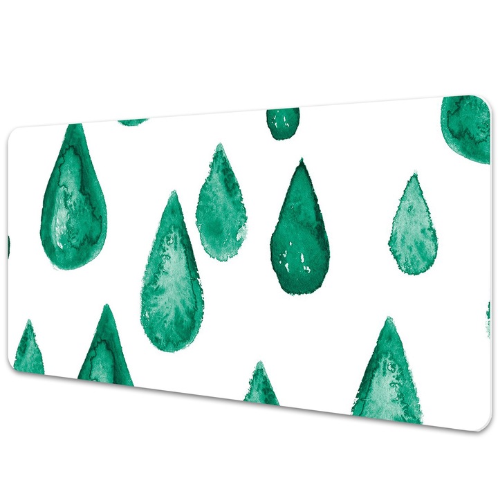 Mapa birou, protectie birou, Picaturi De Ploaie, Verde, 120 cm x 60 cm, 010250300030100011181
