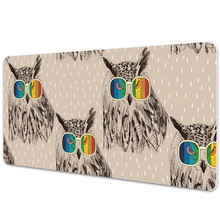 Mouse Pad Protectie Birou, model cu bufnite, bmat-2863, 120x60 cm