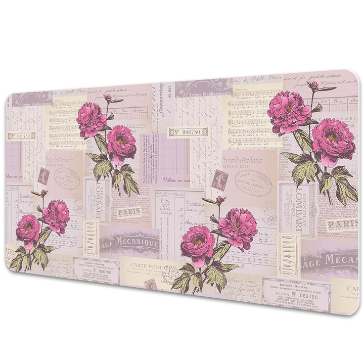 Mouse Pad Protectie Birou, model cu frunze, bmat-4352, 120x60 cm