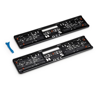 Set Suport 2 placute de inmatriculare, VW GTI 5HV087703A VW29 Set Suport 2 placute de inmatriculare, VW GTI 5HV087703A VW29