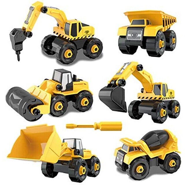 Vehicul 6 in 1 Swissant, Plastic, Galben