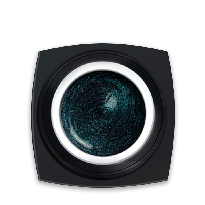 Gel colorat UV pentru unghii Illusion Deep Sea, Latino Nails, Albastru cu sclipici, 5 ml