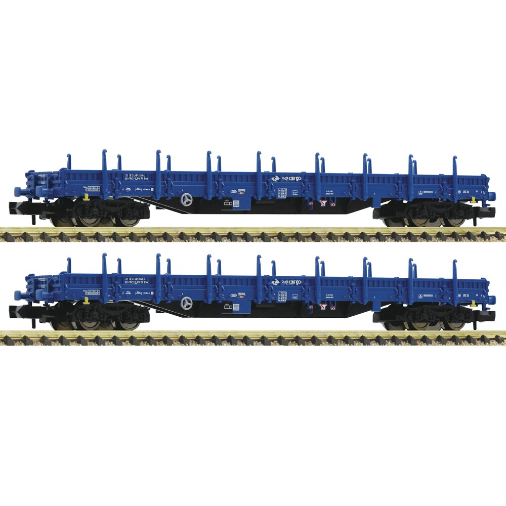 Set Vagoane cu stalpi de Sustinere cu 4 Axe, scara N, set de 2 piese