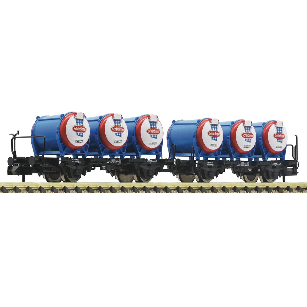 Set Vagoane pentru Transportul Laptelui Schardinger, scara N, set de 2 piese