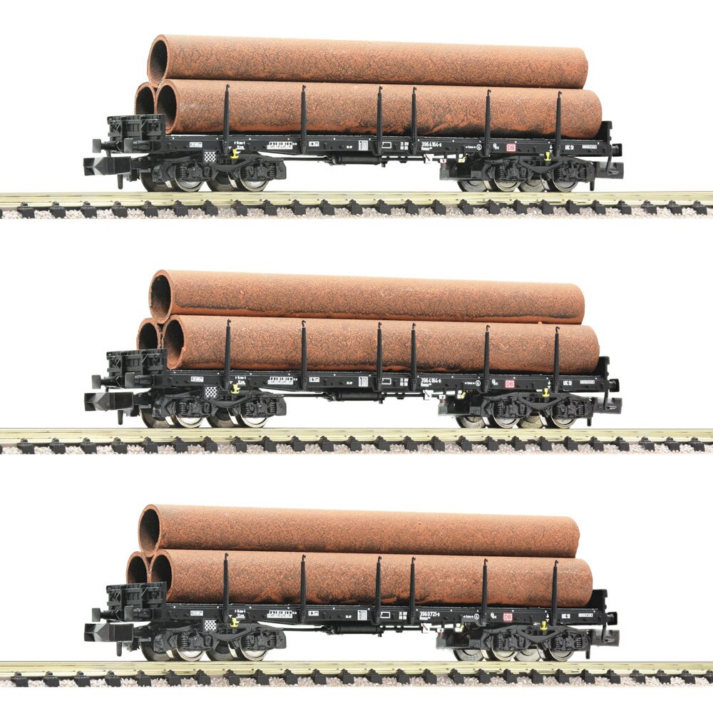 Set Vagoane Plate, scara N, set de 3 piese