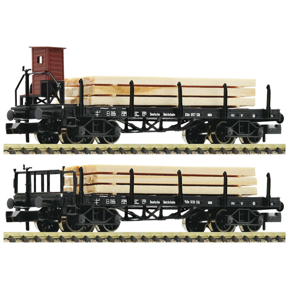 Set Vagoane cu Stalpi de Sustinere, scara N, set de 2 piese