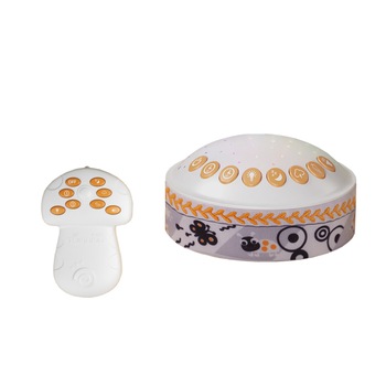 Lampa de veghe pentru copii si bebelusi, cu sunete si variatii de culori, control telecomanda, Tumama®, alb Lampa de veghe pentru copii si bebelusi, cu sunete si variatii de culori, control telecomanda, Tumama®, alb