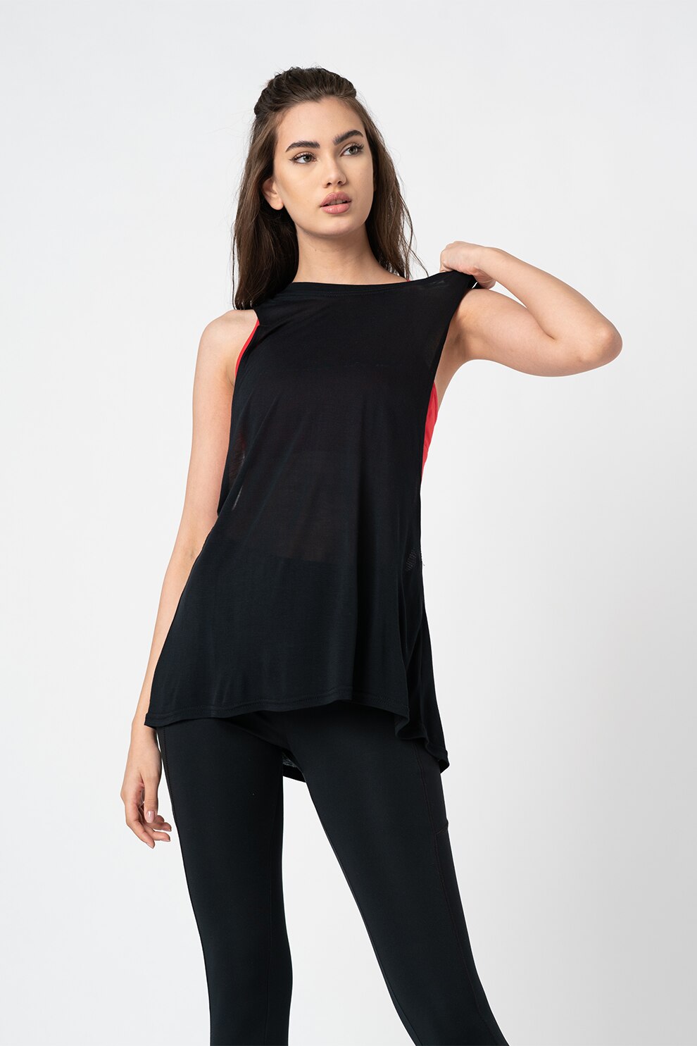 Supra, Top cu garnitura de plasa Borrowed, Negru