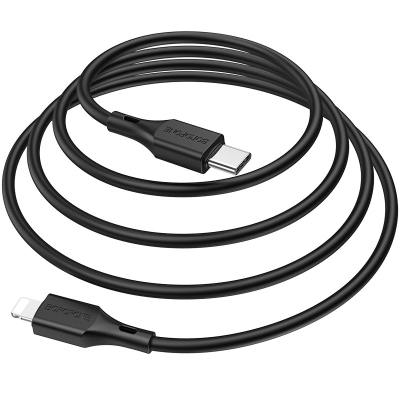 Cablu de date/incarcare Borofone, BX49 USB Type-C to Lightning, Negru