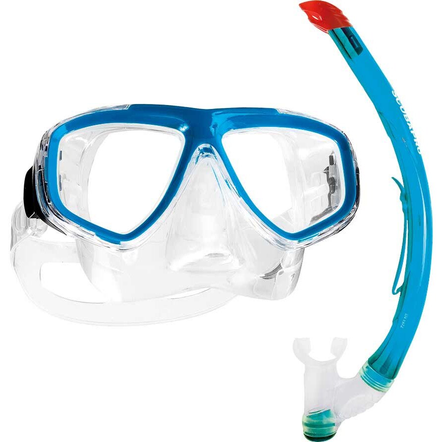 Set masca si snorkel, Scubapro ECCO, silicon, albastru