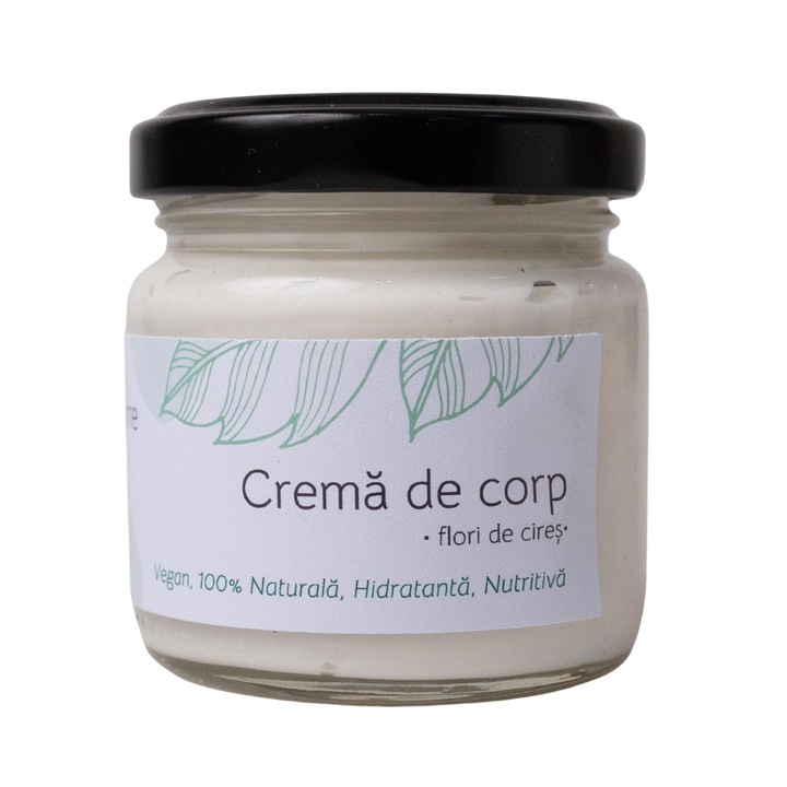 Crema de corp hidratant, Aromaterre, Flori de cires, 100 ml