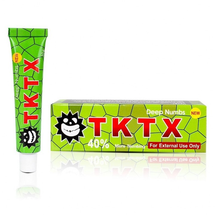 Анестетичен крем TKTX, За татуировки, козметика, 6% лидокаин, 10 гр