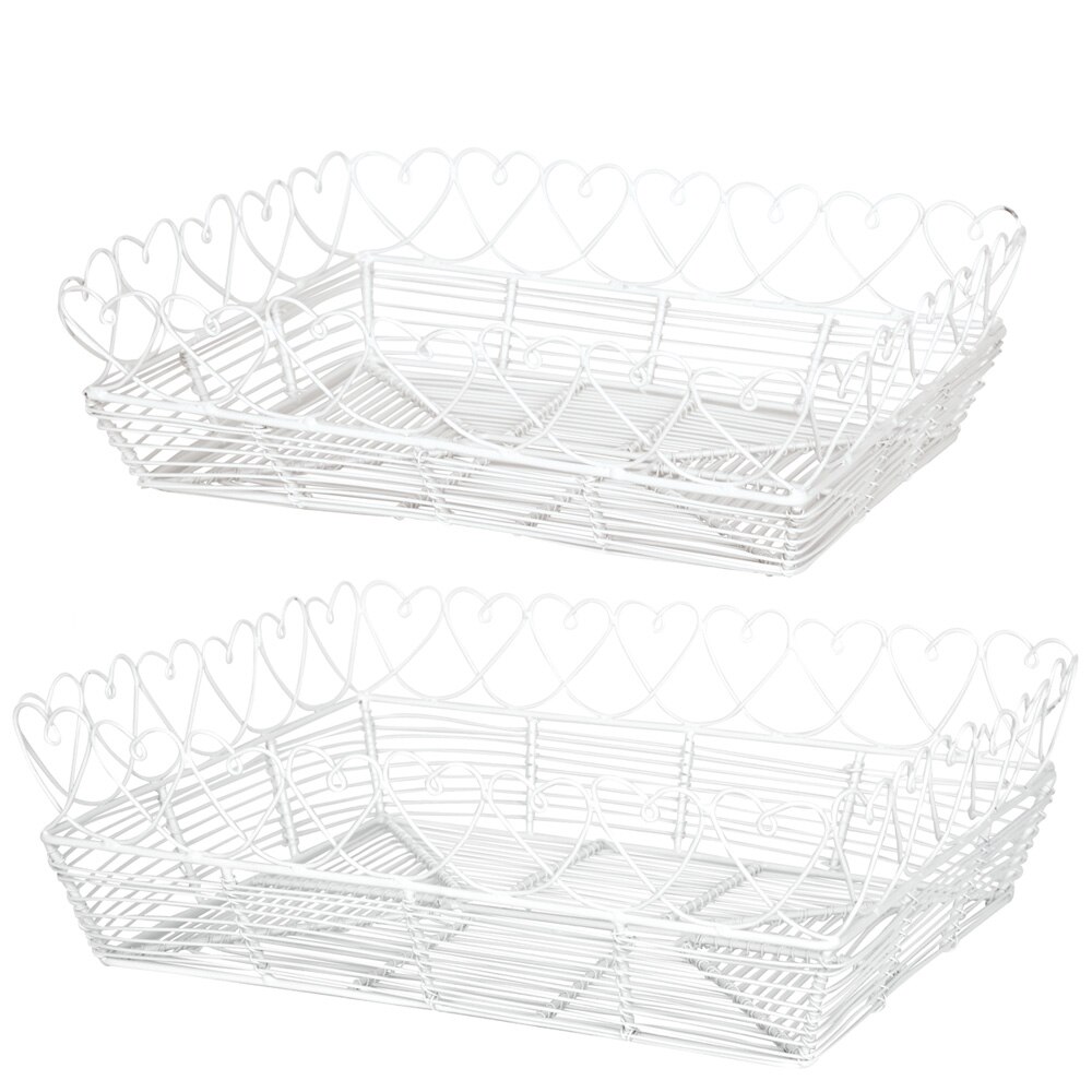 Set cosuri decorative Angelica Home & Country albe 29-33 cm