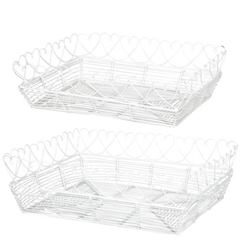 Set cosuri decorative Angelica Home & Country albe 29-33 cm Set cosuri decorative Angelica Home & Country albe 29-33 cm