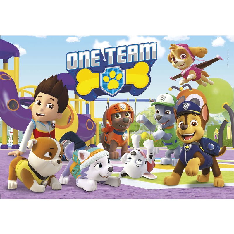 Puzzle Paw Patrol One Team , 180 piese , 48,5x33,5cm, Negru