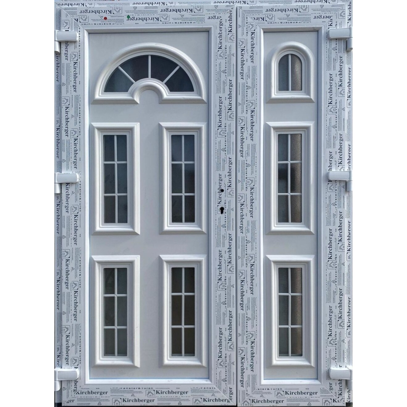 Usa de intrare, termopan , model London Kira 2 Big cu inseratii white 130x200