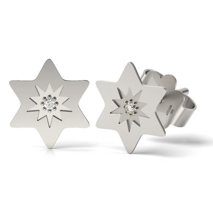 Szerencsecsillag ezüst fülbevaló