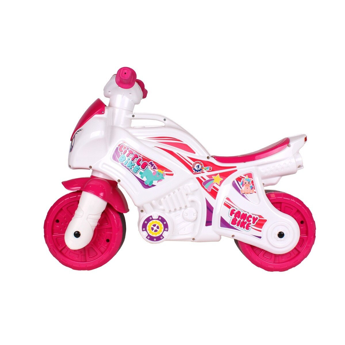 Motocicleta muzicala alb/fuchsia Fancy, Technok, 72 х 52 х 35 cm