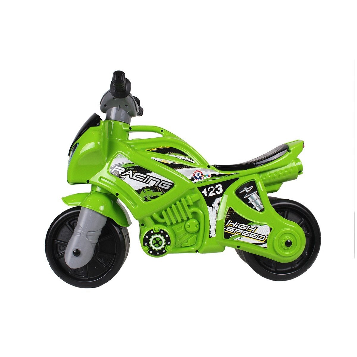 Motocicleta verde/gri Technok, 72 х 52 х 35 cm