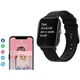 Ceas SmartWatch si Bratara Fitness 2in1 SmartVIBE™ P8FIT, 1.4" FULL Touch, Functie Oximetru SpO2, Termometru, Notificari App, Monitorizare Ritm Cardiac, Monitorizare Somn, Afisare Vreme, Player Audio, Cronometru, Blue Edition