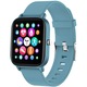 Ceas SmartWatch si Bratara Fitness 2in1 SmartVIBE™ P8FIT, 1.4" FULL Touch, Functie Oximetru SpO2, Termometru, Notificari App, Monitorizare Ritm Cardiac, Monitorizare Somn, Afisare Vreme, Player Audio, Cronometru, Blue Edition