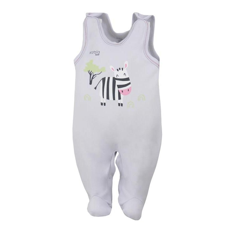 Salopeta fara maneci pentru copii Koala Happy Baby 07-489G, Gri 80 cm