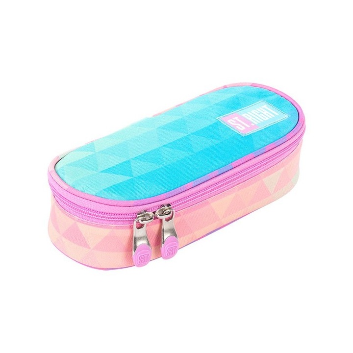 Penar borseta 1 fermoar, 1 extensie, oval, Majewski, Colectia Mosaic, PC-01, 20.5x9.5x5.5 cm