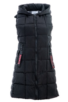 Vesta dama cu gluga, Negru Vesta dama cu gluga, Negru