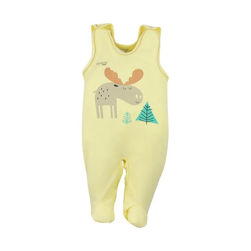 Salopeta fara maneci pentru copii Koala Happy Baby 07-489GA, Galben 86 cm