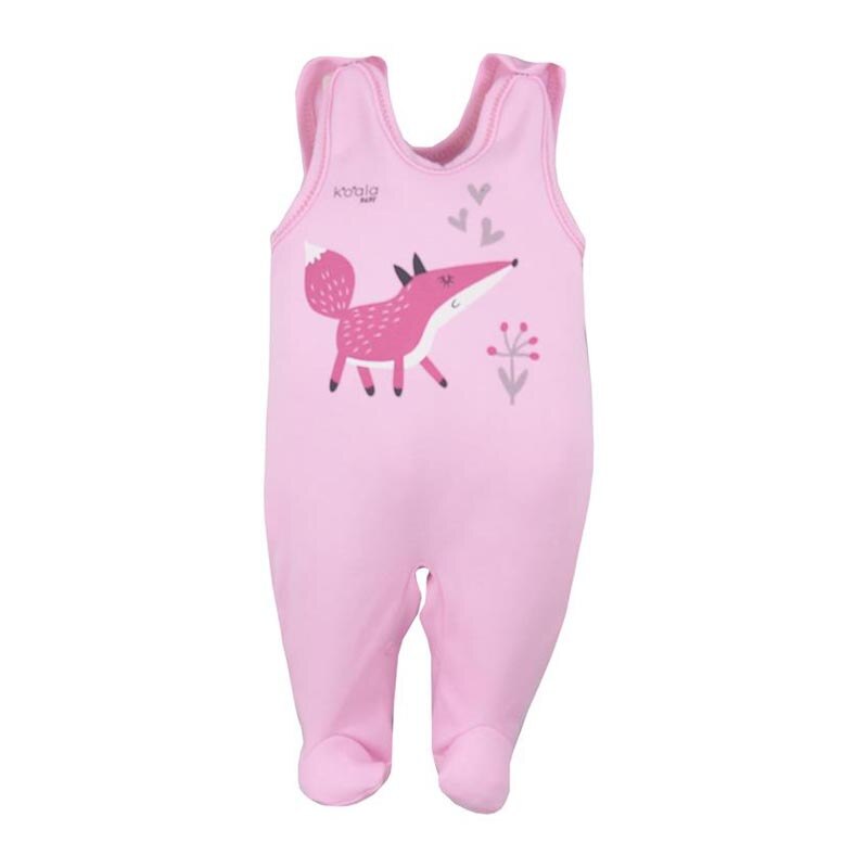 Salopeta fara maneci pentru fete Koala Happy Baby 07-489, Roz 74 cm