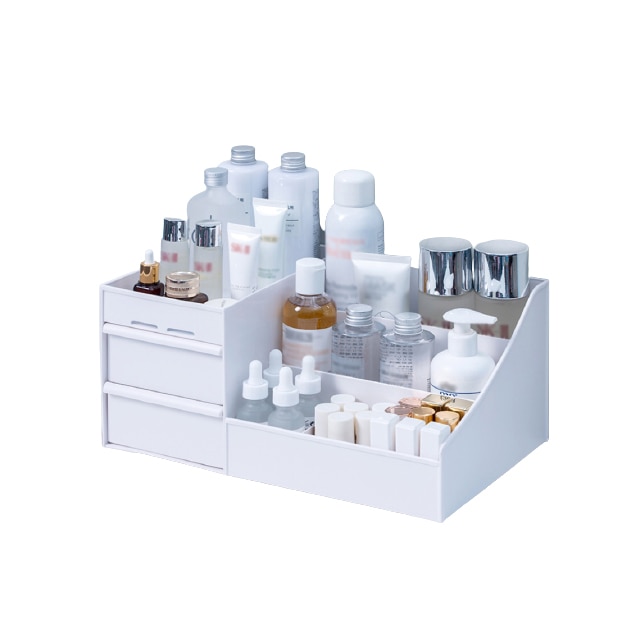 Organizator TimeTrade, alb, marimea L, pentru bijuterii si produse cosmetice, 35.7x22.2x16.6 cm