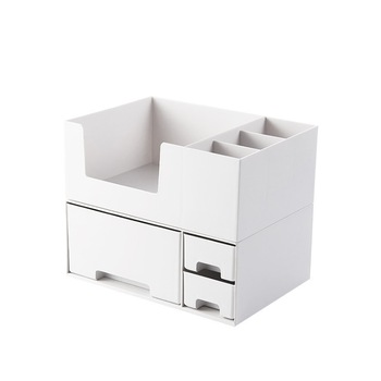 Organizator TimeTrade, pentru produse cosmetice, alb, 7 compartimente, 25.5x21.5x18 cm Organizator TimeTrade, pentru produse cosmetice, alb, 7 compartimente, 25.5x21.5x18 cm