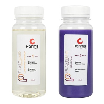 Set keratina indreptare si netezire par blond, Honma Tokyo - Bixyplastia Jabuticaba 150ml, pentru par grosime medie si ondulat Set keratina indreptare si netezire par blond, Honma Tokyo - Bixyplastia Jabuticaba 150ml, pentru par grosime medie si ondulat