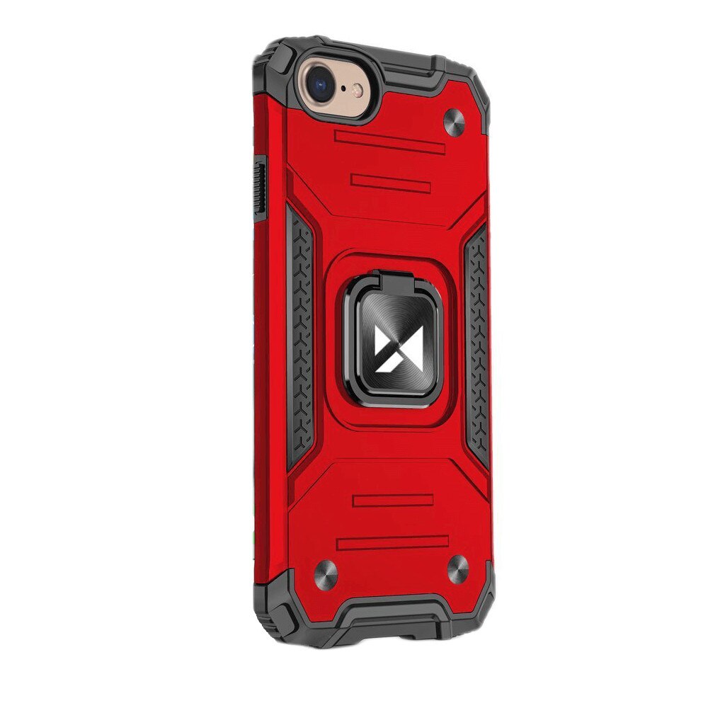 Husa Compatibila iPhone SE 2020 / iPhone 8 / iPhone 7, Ring Armor Case Kickstand, Wozinsky, Rosu