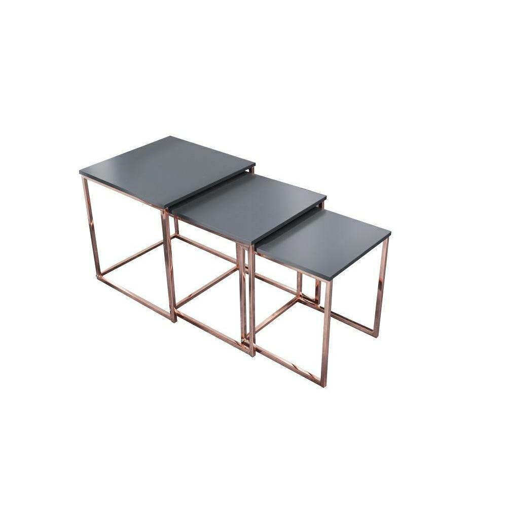 Set de 3 mese Loft antracit