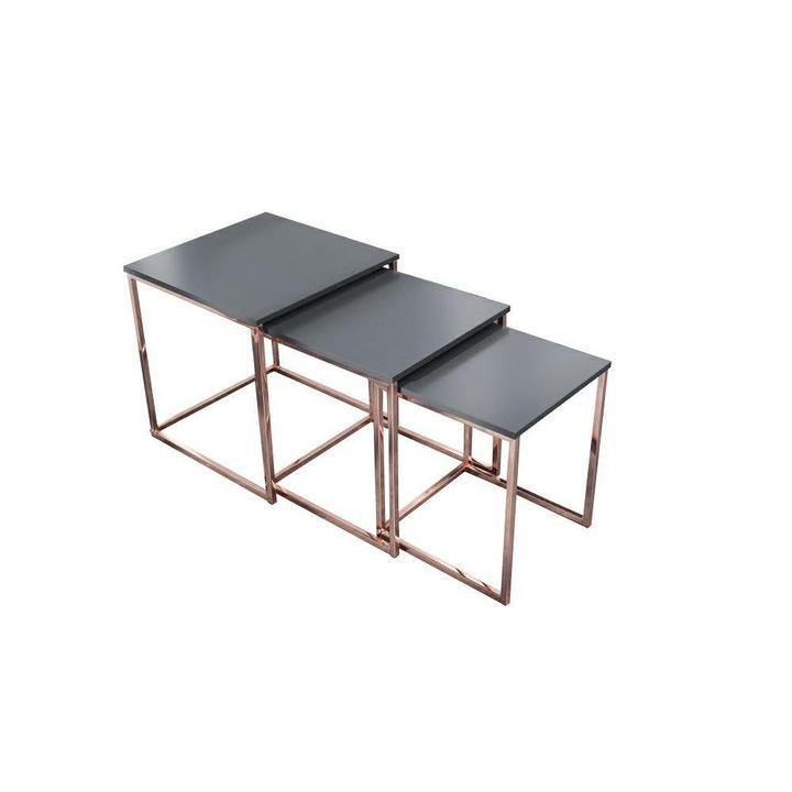 Set de 3 mese Loft antracit