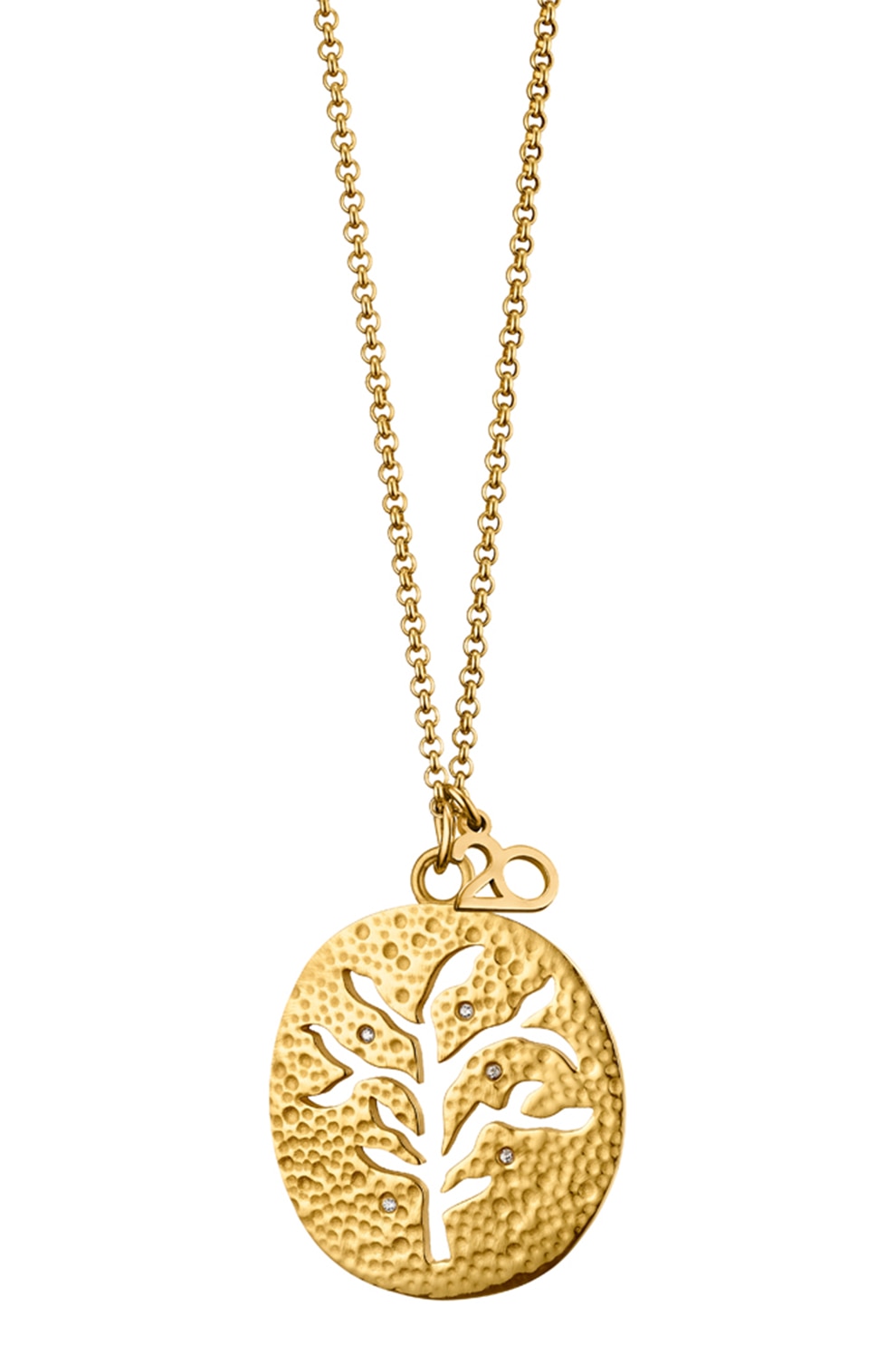OXETTE, Colier placat cu aur de 14K si pandantiv, Auriu
