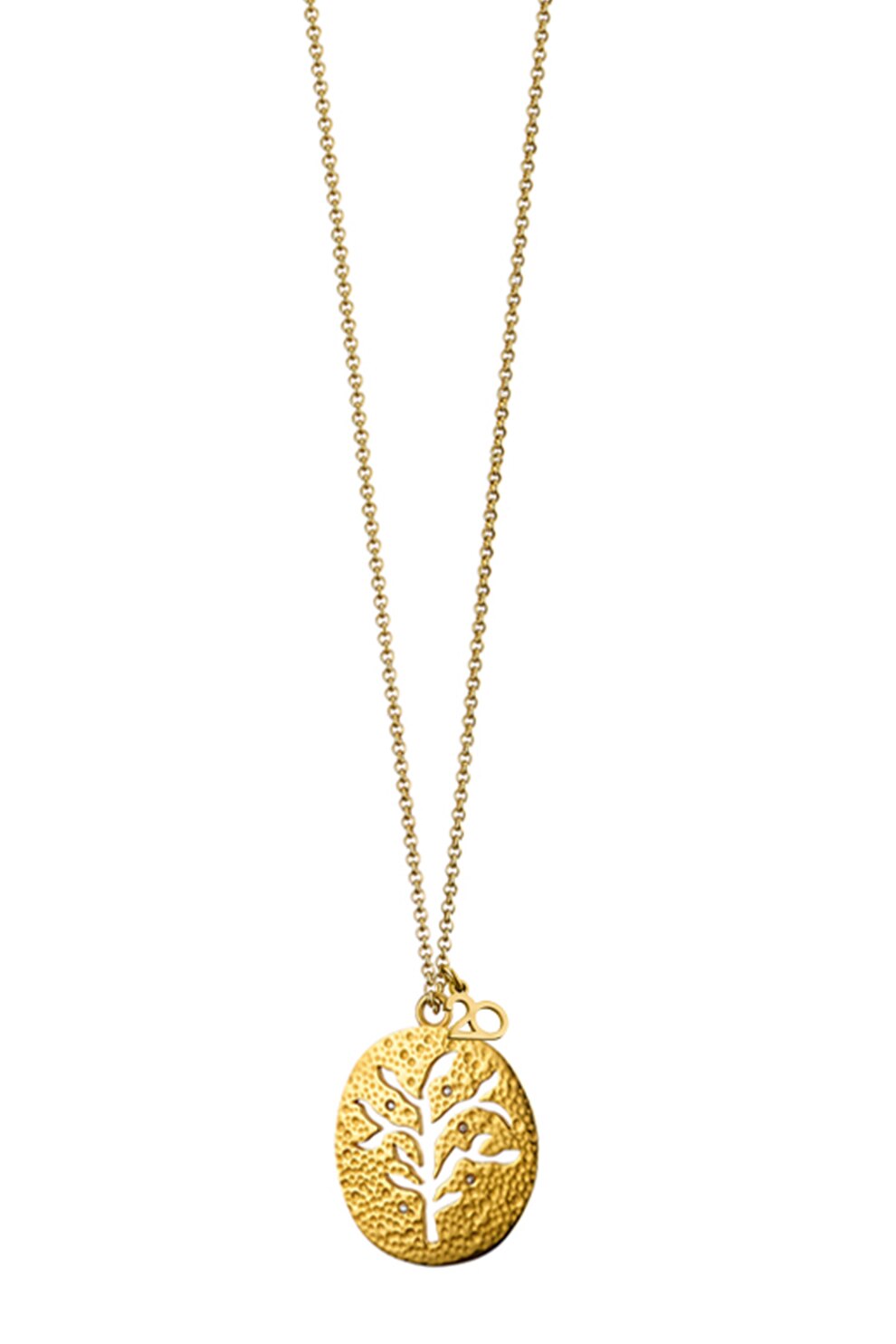 OXETTE, Colier placat cu aur de 14K si pandantiv, Auriu
