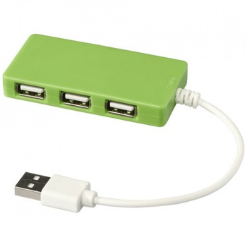 Hub USB 2.0 pentru tableta, 4 porturi, mufa USB 2.0, Compact, Verde Lime Hub USB 2.0 pentru tableta, 4 porturi, mufa USB 2.0, Compact, Verde Lime