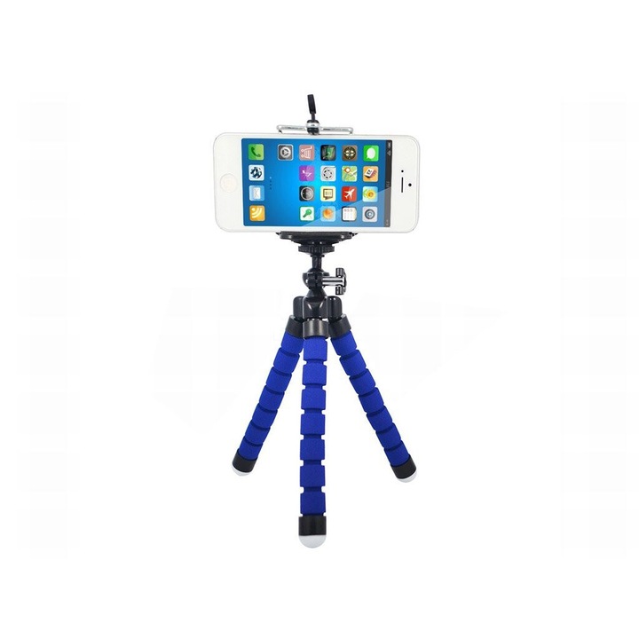 Мини гъвкав статив Halber, Каучук, Син