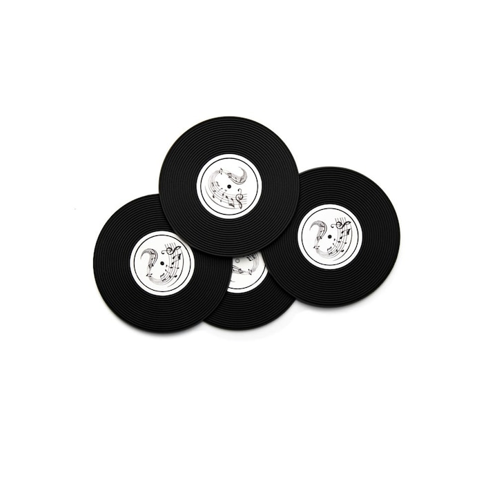 Disc Vinyl Music pohártartó készlet