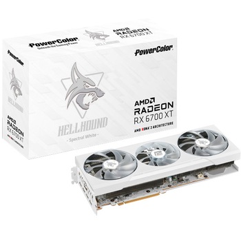 Placa video PowerColor Radeon™ RX 6700 XT Hellhound Spectral White, 12GB GDDR6, 192-bit Placa video PowerColor Radeon™ RX 6700 XT Hellhound Spectral White, 12GB GDDR6, 192-bit