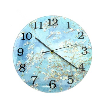 Ceas perete din sticla, grafica - VAN GOGH  Ceas perete din sticla, grafica - VAN GOGH