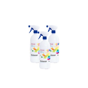Set 3 buc x Dezinfectant Klintensiv la 1000 ml pentru Suprafete, gata de utilizare, Avizat MS Set 3 buc x Dezinfectant Klintensiv la 1000 ml pentru Suprafete, gata de utilizare, Avizat MS
