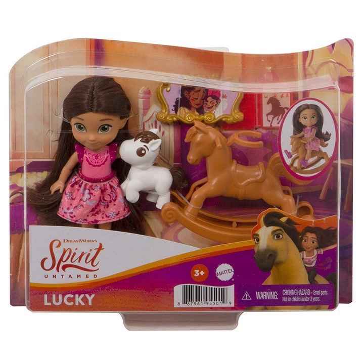 Игрален комплект Mattel Lucky small and Spirit, кончето с духа на свободата, 12 см