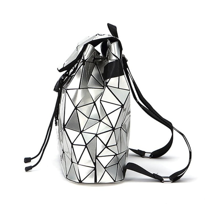 Rucsac dama geometric Attis V2 Argintiu