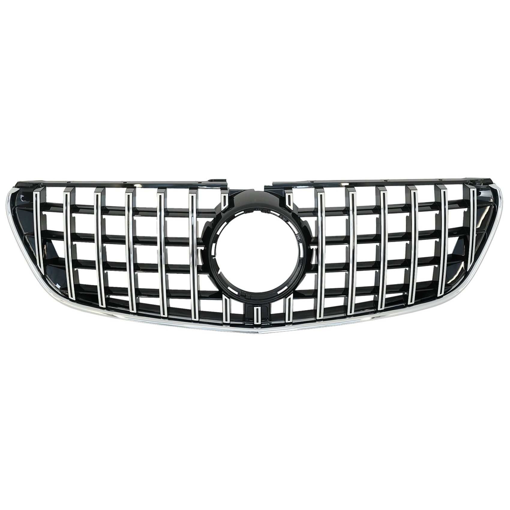 Grila Centrala compatibil cu Mercedes V-Class W447 (2014-03.2019) GT R Panamericana Design Negru Crom (FGMBW447CGCP)