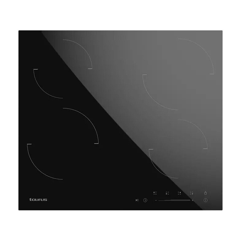 Plita Incorporabila Taurus V604S, Electrica, 4 Zone, 60 cm, Negru