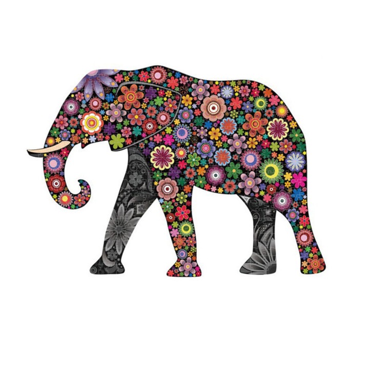 Пъзел FENBOW, Модел на слон, 58 х 41 см, Многоцветен, 500 части