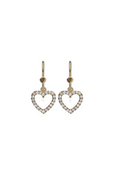 Christina Jewelry&Watches, Cercei placati cu aur de 18K si decorati cu topaze, Auriu/Transparent Christina Jewelry&Watches, Cercei placati cu aur de 18K si decorati cu topaze, Auriu/Transparent